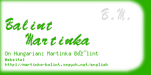 balint martinka business card